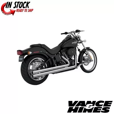 Vance & Hines Chrome Big Shots Long Exhaust For 1986-2011 Harley Softail • $849.99