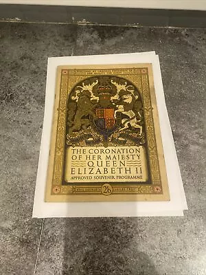 Vintage Coronation Of Her Majesty Queen Elizabeth Ii Approved Souvenir Programme • £9.99