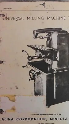 Aciera F3 Universal Milling Machine 1956 American Sales Brochure  • £11