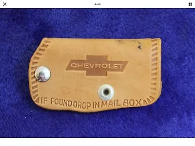 Leather Chevy Key Case Chain Key Ring Accessory Bowtie GM Camaro Truck Impala • $28