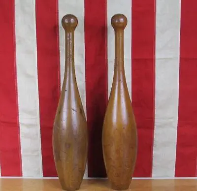 Vintage 1930s Wood Indian Club Antique Exercise Pins Gym 18  Juggling Display • $107.10