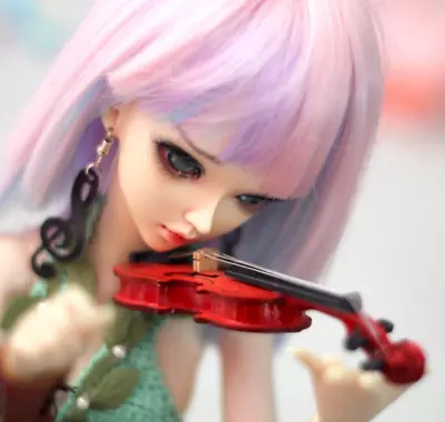 Miniature Violin Dollhouse Fiddle Orchestra Music Instrument With Strings Bow • $44