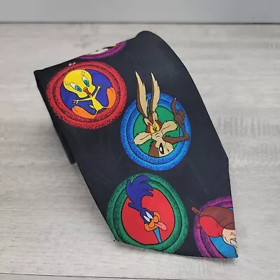 Looney Tunes Tie Bugs Bunny Daffy Duck Marvin The Martian Taz Cartoons 57 X 4 • $10