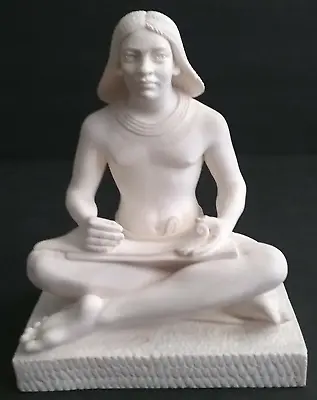 Vintage Statue Of Egyptian Royal Scribe Seated • $78.95