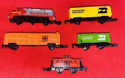 Vintage Galoob Micro Machines TRANSCONTINENTAL FREIGHT 5-pc Train Set 1989 • $25