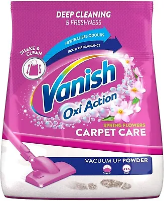 Vanish Carpet Rug Cleaner Oxi Action Moist Powder With 5x Benefits 650G • £12.85