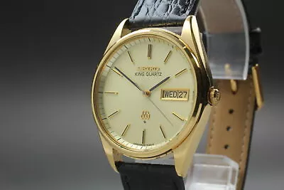 [Exc+5] Seiko King Quartz 9923-702B Gold Quartz Mens Vintage Watch From JAPAN • $239.99