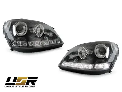 Euro Black Housing LED Strip Projector Headlight For 06-08 Mercedes ML Class • $331.44