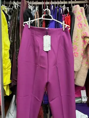 Zara Woman New High-waisted Pants Purple/pink All Sizes Ref. 1608/532/573 • $55