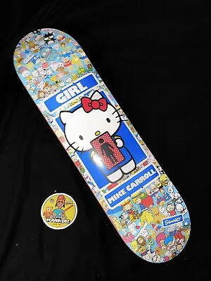 RARE Girl Skateboards Sanrio Hello Kitty Mike Carroll Deck 50th Anniversary BLUE • $257.59