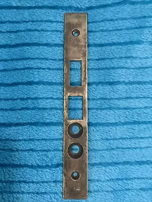 Vintage Antique Yale 8  X 1  Brass Mortise Door Lock Repair Part Face Plate #2 • $12.95