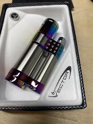 Vector Stratos Single Jet Torch Cigar Lighter - Chrome And Prizm - New • $29.95