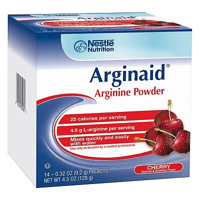 Nestle Arginaid Oral Supplement Cherry 0.32 Oz. Packet 14 Ct • $31.42