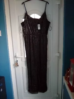 £6.95 • Buy Bnwt Vera Moda Black & Silver Jumpsuit Size Xxl