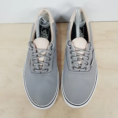 VANS Mens EUR 42 Or US 9 Leather Trim Grey Skate Sneakers Shoes • $65