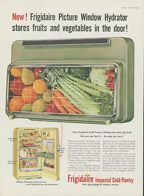 1955 Frigidaire Refrigerator Picture Window Hydrator Vintage Print Ad LHJ4 • $11.99