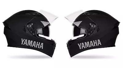 2x Yamaha R1 R2 R3 Motorcycle Helmet Sticker Decal 150mm SILVER • $11.50