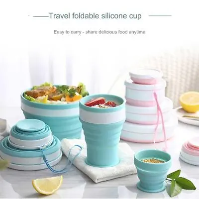 Portable Grade A Silicone Collapsible Coffee Cup Foldable Coffee Cup For Travel • £8.99