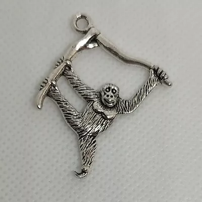 Silver Orangutan Monkey Charm (E4) • $2