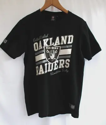 NFL Official Oakland Raiders Black T Shirt Size Large • £14.95