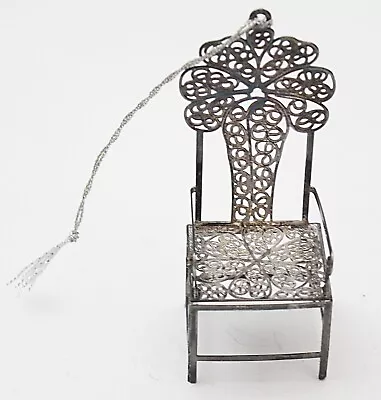 Metropolitan Museum Of Art Ornament Silver Filigree Classic Chair MMA C. 1999 • $72.44