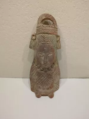 Mayan Aztec Mexican Clay Pottery Figure Statue 9 Tall 4  X 3  • $50