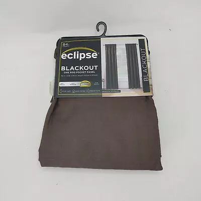 Eclipse Blackout 42  X 84  Curtain One Panel Espresso Brown • $15