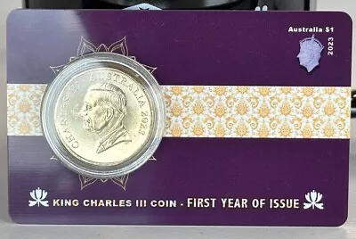 2023 $1 King Charles Coin UNC RAM   One DOLLAR In Plastic Keepsake Card. Limited • $17.99