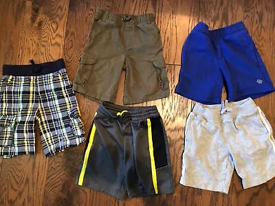 5 Pair Boys Gymboree Plaid Shorts Lot Size 6 Cargo Athletic Fleece 100% Cotton • $19.99