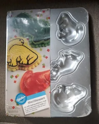 WILTON Vintage 1993 Mini Dinosaurs Cake Pan Mold Stock #2105-9331 NEW • $9.95