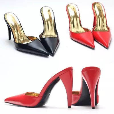 Summer New 4-inch High Heels Single Sole Pointed Unisex Slippers Size • $88.91
