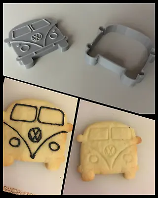Camper 3D Printed Campervan Cookie Cutter Stamp Baking Biscuit Shape Tool • £4.95