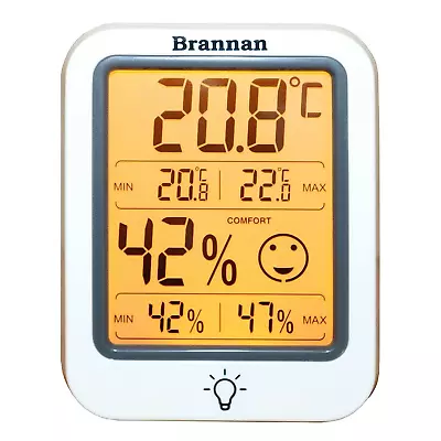 Digital Room Thermometer Indoor Humidity Meter Hygrometer Accurate Room Max Min • £15.39