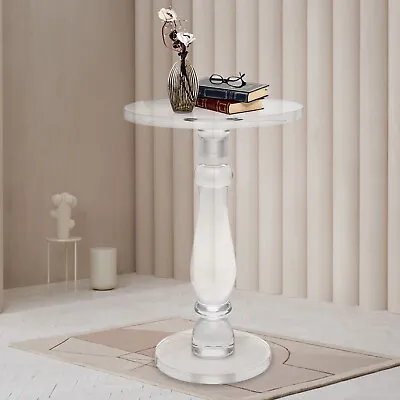 Acrylic Clear End Table Round Modern Side Table For Living Room Decoration • $134