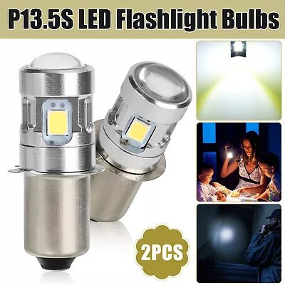 2PCS 6000K P13.5S PR2 4 LED Flashlight Torch Bulbs Light 6V Upgrade Lamp Bright • $8.98