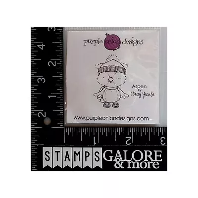 PURPLE ONION DESIGNS Rubber Stamps Unmounted ASPEN WINTER OWL SHOES HAT #2205 • $3.99