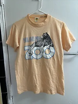 Vintage Philadelphia Zoo Tiger T Shirt S Velva Sheen Single Stitch FREE SHIP • $29.99