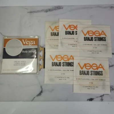Vega Banjo Strings 5-String Medium V730 With Bridge - NOS! • $16.99
