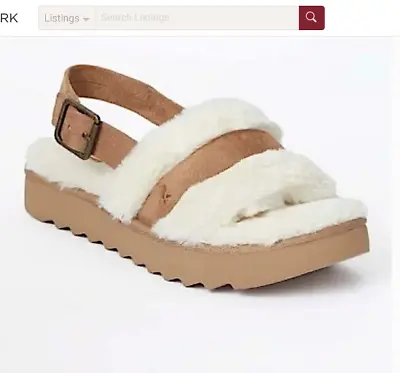 Koolaburra By UGG Fuzz D Out Women's Slippers  5 M Natural Neutral House Shoes • $29.99
