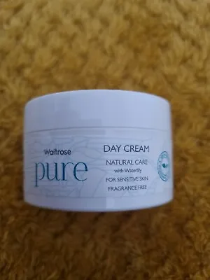 Waitrose Pure Day Cream With Waterlily 50ml X2 Tubs • £4