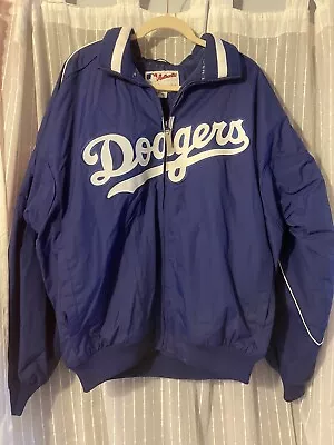 Los Angeles Dodgers MLB Blue Majestic Fleece Lined Jacket Men's XL • $249.99