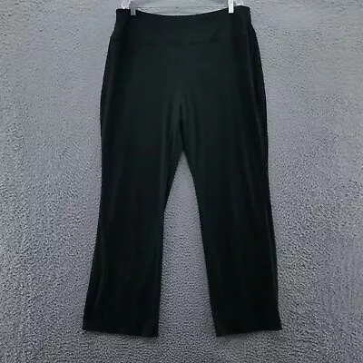 J Jill Womens Wearever Barely Boot Cut Pants XL Black Pull On Stretchy Knit • $26.99