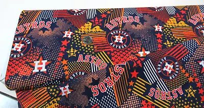 Licensed MLB HOUSTON ASTROS Abstract Design Cotton Fabric BY THE YARD (60316)Ltd • $7.99