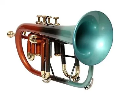 Sai Musical Flugel Horn Bb 4 Valve Multi With Hard Case & Mouthpiece BRS • $195.51