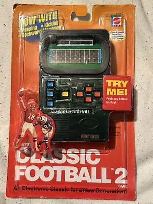 VINTAGE 2002 Mattel Classic Football 2 Handheld  Video Game NEW IN PACKAGE • $120