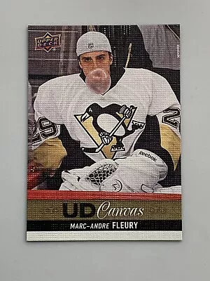 2013-14 Upper Deck UD Canvas #C38 Marc-Andre Fleury Pittsburgh Penguins Wild • $7.49