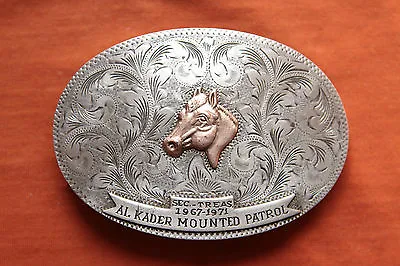 Vtg Vogt Sterling Silver 10K Gold Hand Made Horse Head Western Belt Buckle  • $499