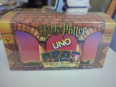 Harry Potter 2000 Special Edition UNO Card Game Cardboard Chest Sealed New VTG • $99.99