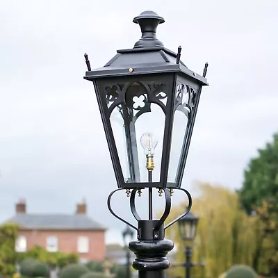 Large 75cm Black Gothic Style Replacement Lamp Post Top - Ex-Display Lantern • £195