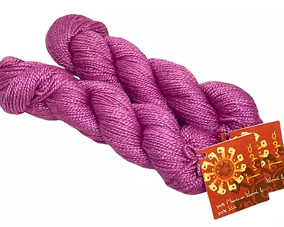 Mirasol Peru Tupa Yarn DK Merino Wool & Silk Blend 806 Purple 2 Skeins 50g/ea • $18.99
